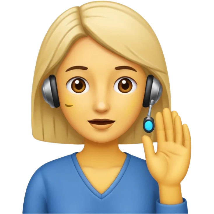 woman with hearing impairment emoji