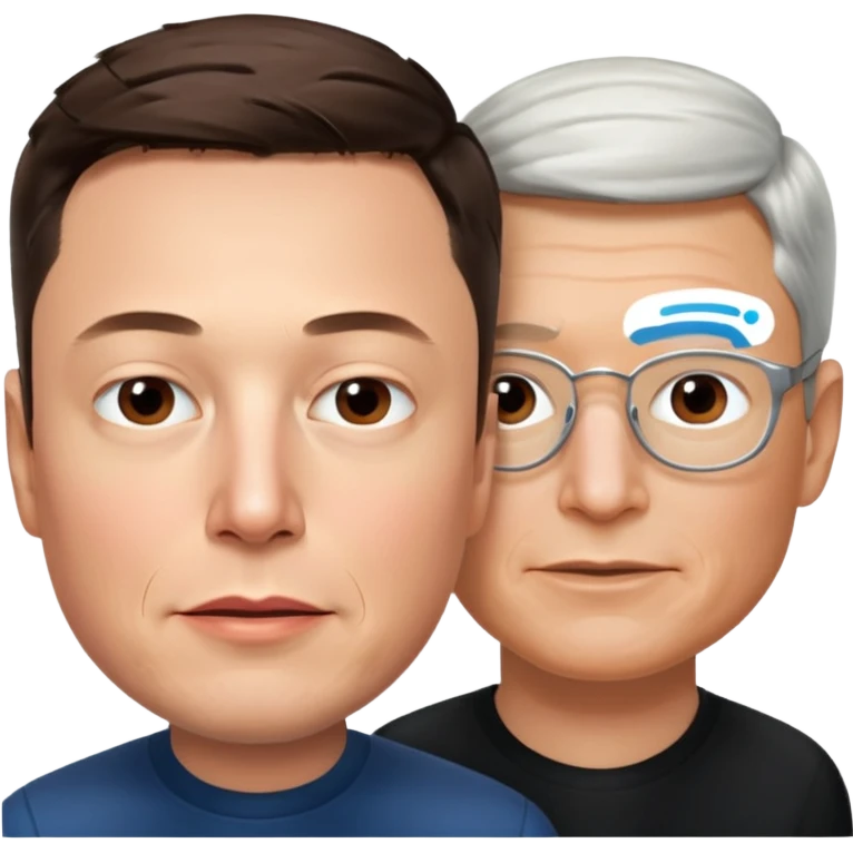 Elon musk and tim cook  emoji