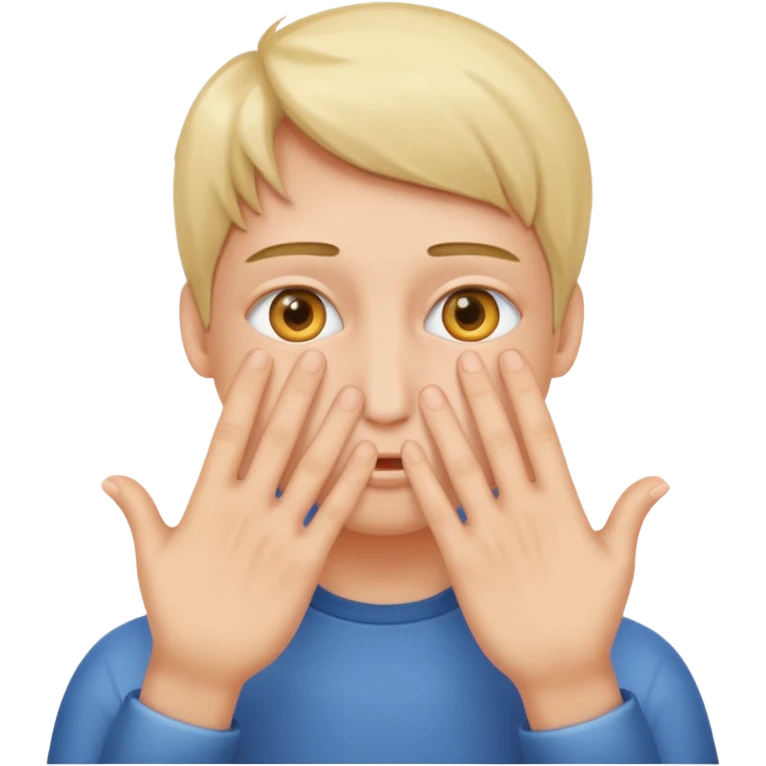 Covering the face with hands and peeping through your finger emoji