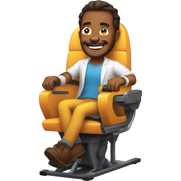 entrepreneur in a seat in a rollercoaster emoji