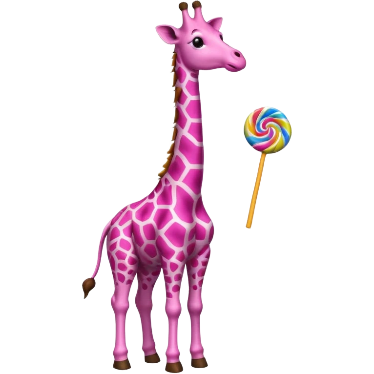 Pink giraffe + 🍭 emoji