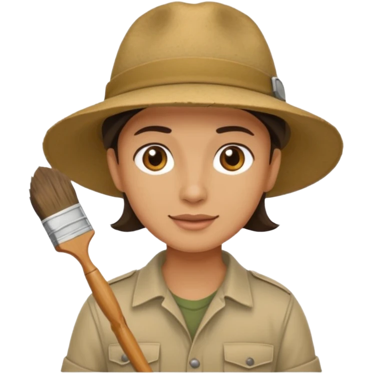 Archaeologist with Brush emoji