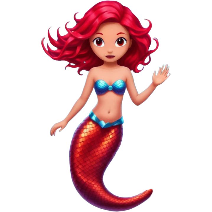 Alien mermaid should be red in color  emoji