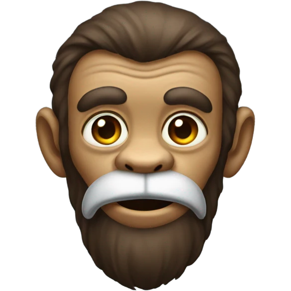 Monkey with handlebar mustache emoji