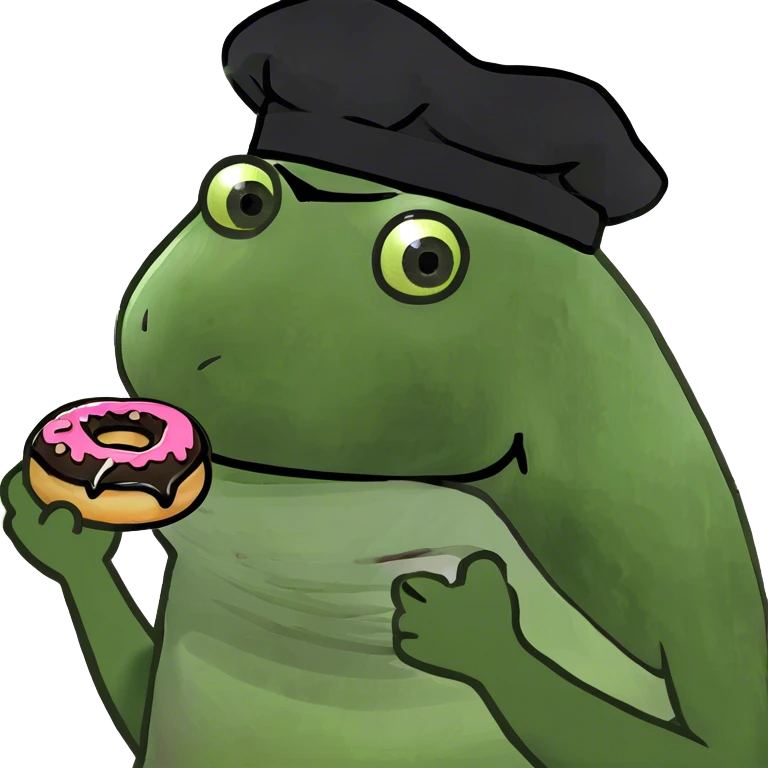 Black icing donut emoji