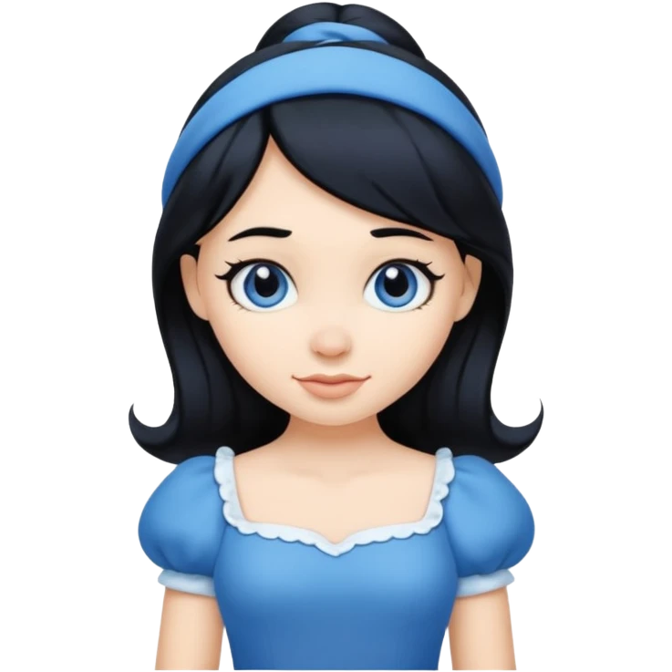 Smurffete with black hair emoji