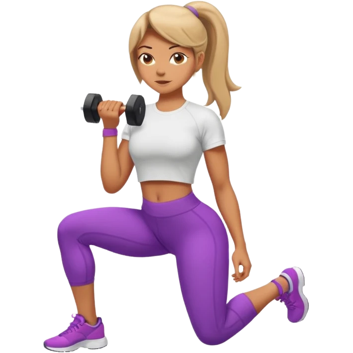 girl working out glutes shirt on emoji