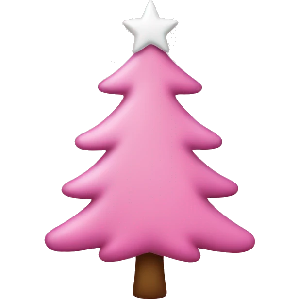 pink with white christmas tree emoji