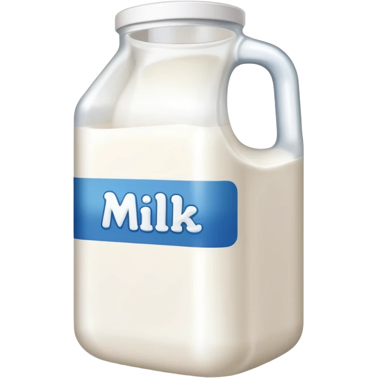 Gallon of milk that has milk written on it emoji