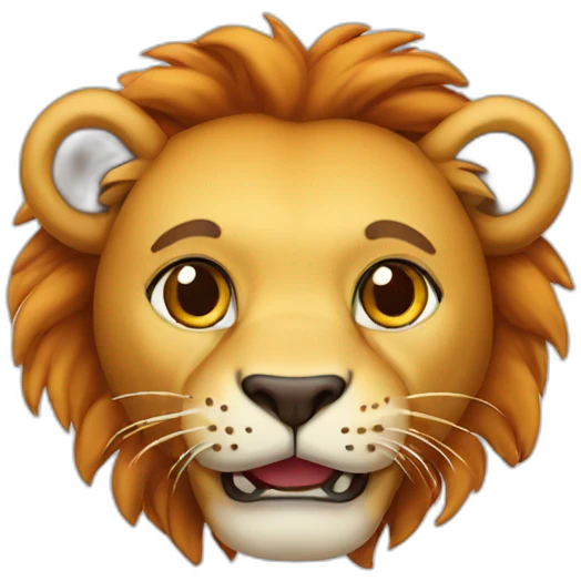 lion cook pizza emoji