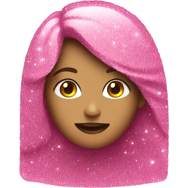 Pink glitter emoji