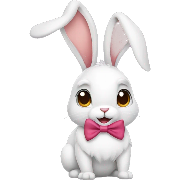Rabbit with a bow  emoji