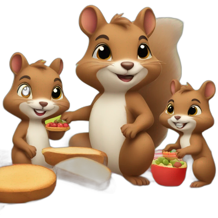 Squirrel picnic party emoji