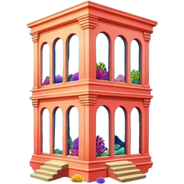 a building underwater emoji