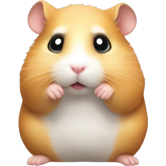 Hamster thinking intensely  emoji