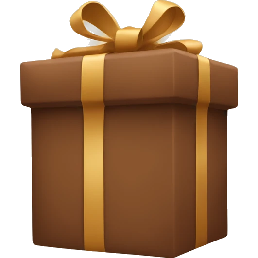 Brown gift emoji