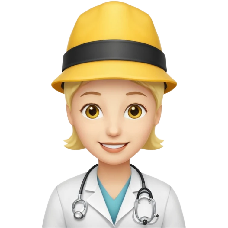 doctor with yellow hat emoji