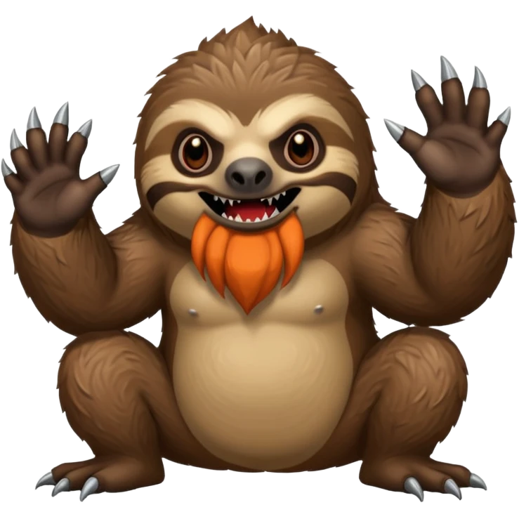 one sloth big and evil like godzilla emoji