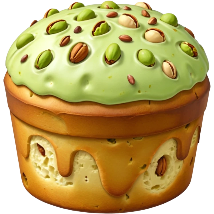 pistacchio panettone con glassa al pistacchio  emoji