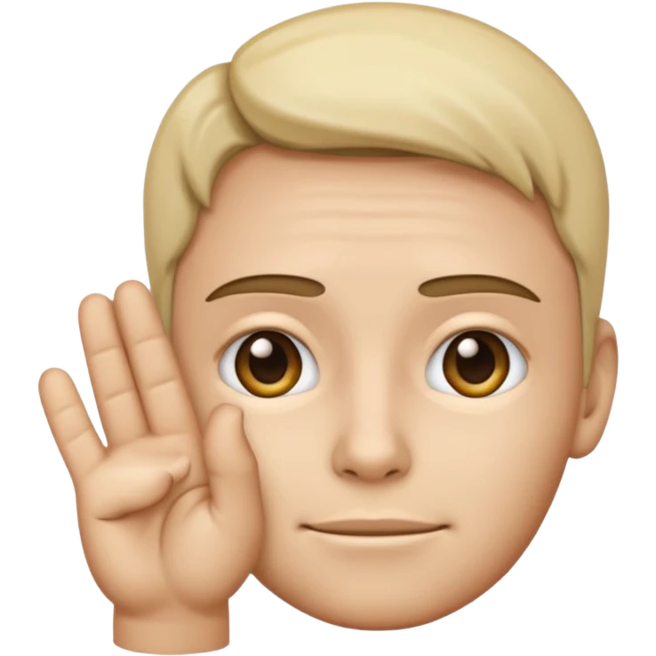 Simple old-style android emoji, but with a awkward emoji, mixed with a 👉👈 on the outside of the emoji. emoji