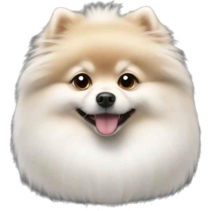 White Pomeranian  emoji