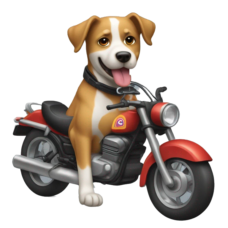 perro en moto emoji