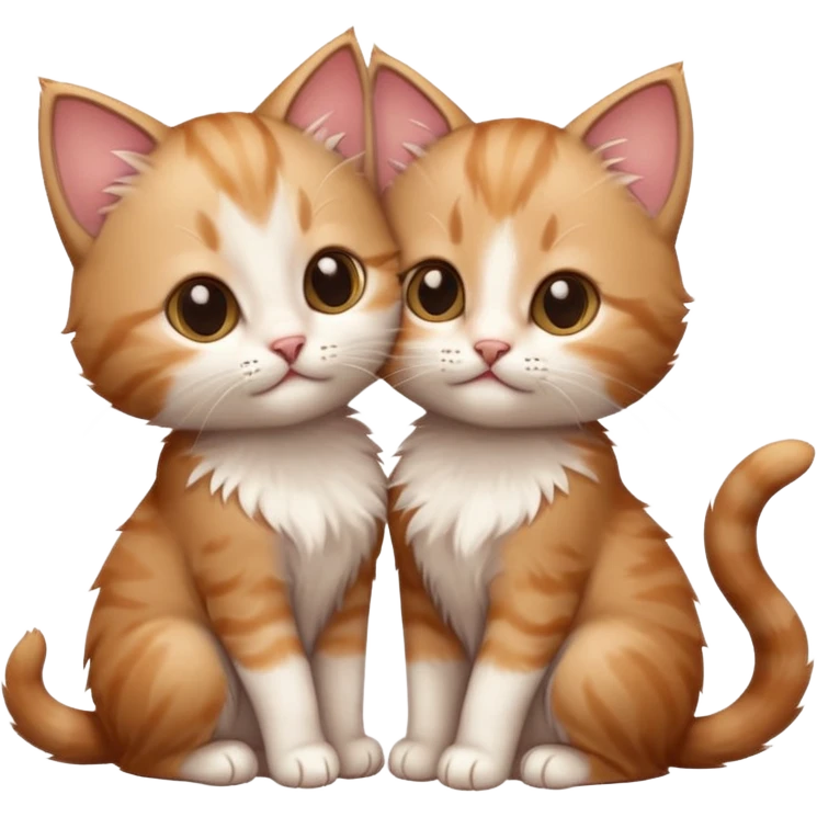 puppy love - Infatuation/falling in love - intense but short-lived passion with 2 kittens emoji