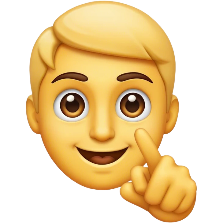 Smirking face with pointing fingers emoji