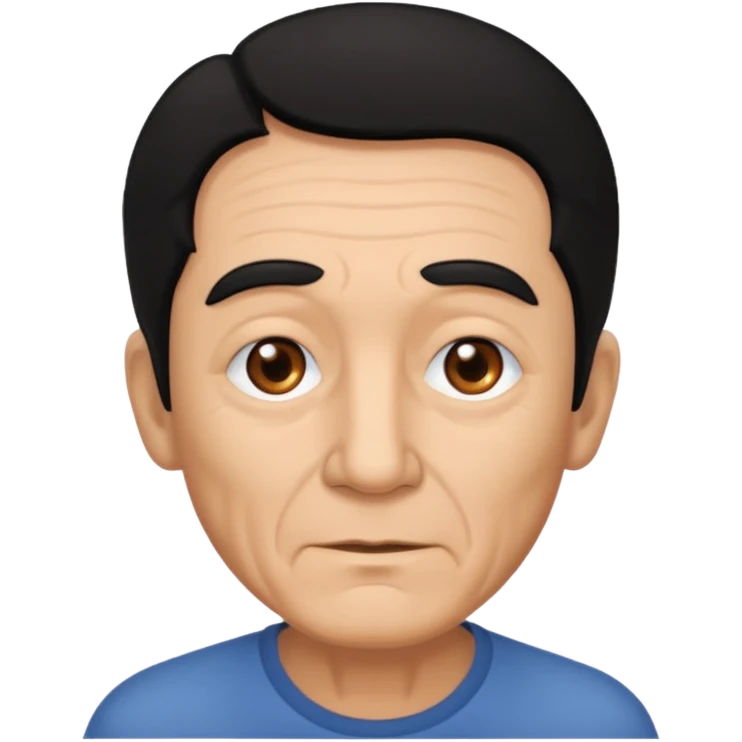 Old man with black hair and eyes but handsome emoji