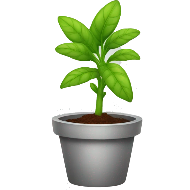 sick plant in a pot emoji