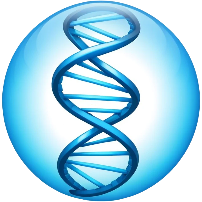 A DNA sphere icon, filled emoji