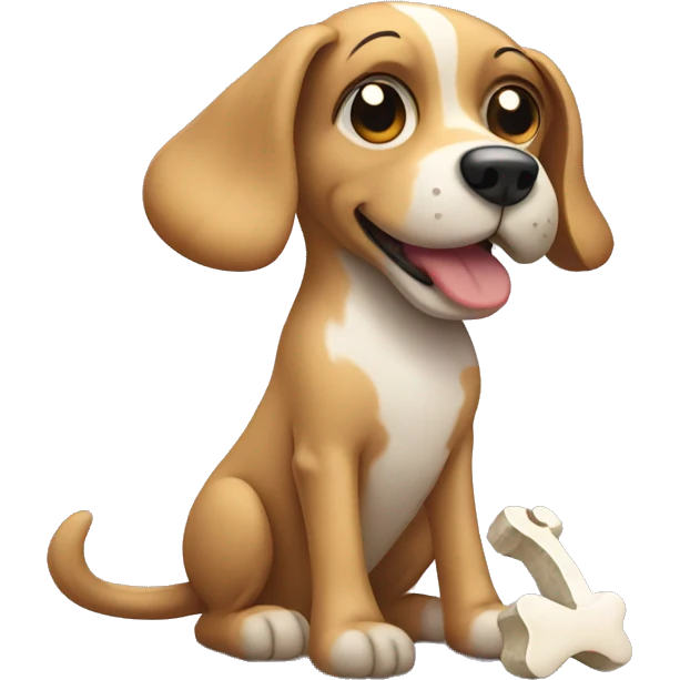 A dog with a bone  emoji