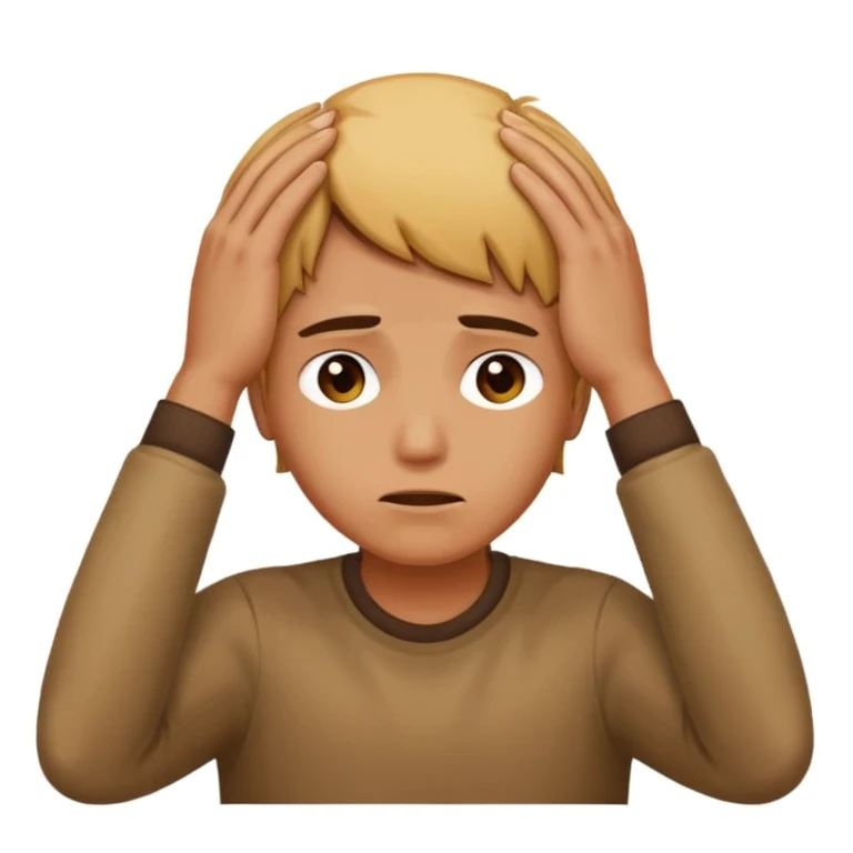 Someone holding their head between their hands  emoji