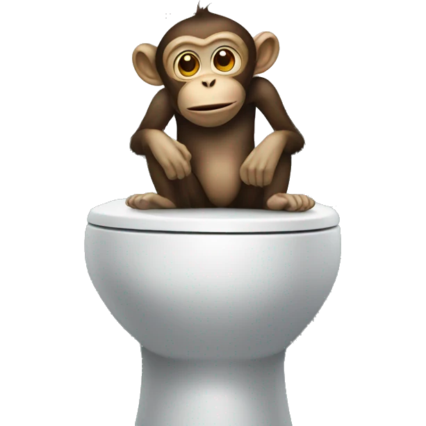 Monkey on a toilet emoji