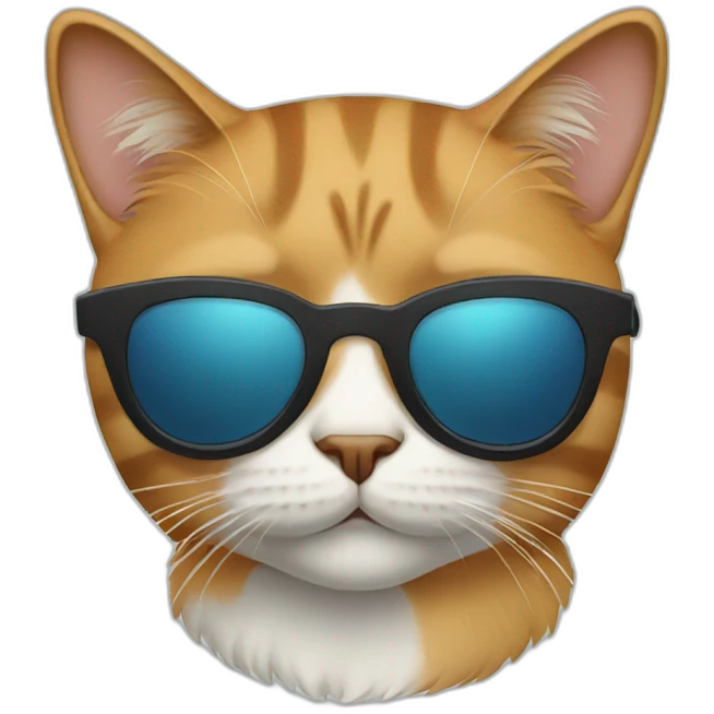 Cat with sunglasses emoji