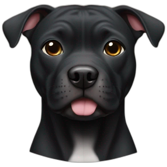 Black pittbull emoji