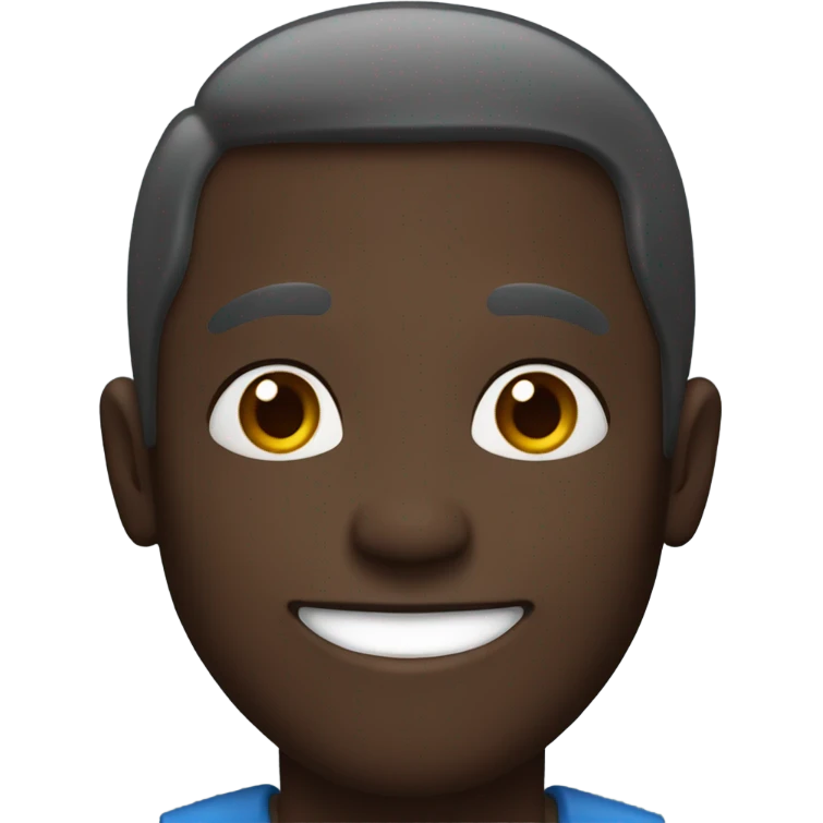 smiling dark-skinned man with jewelry emoji