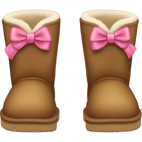 Uggs with bow emoji