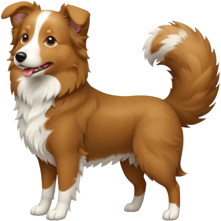 Tan Border Collie tail emoji