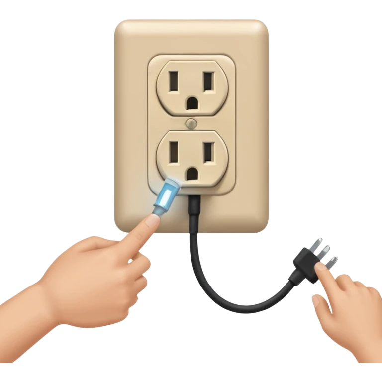 pulling the plug from an outlet emoji