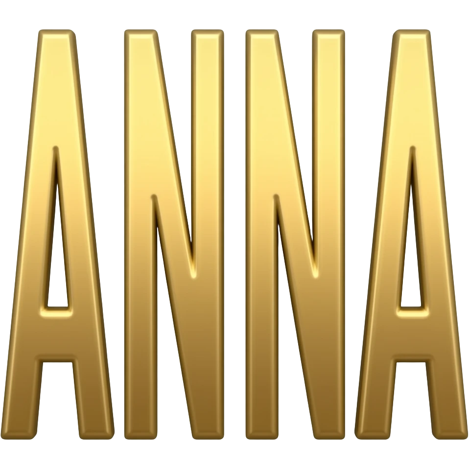 GOLD LETTERING ANNA emoji