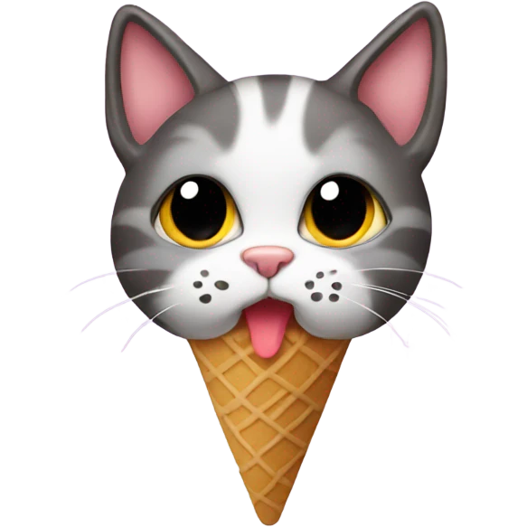 Cat eat ice cream  emoji
