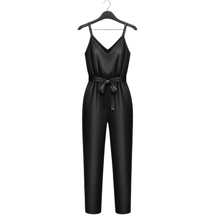 black jumpsuit on hanger emoji