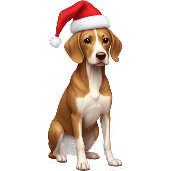 magyar viszla with christmas tree emoji