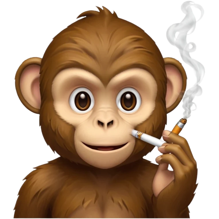 Monkey smoking emoji