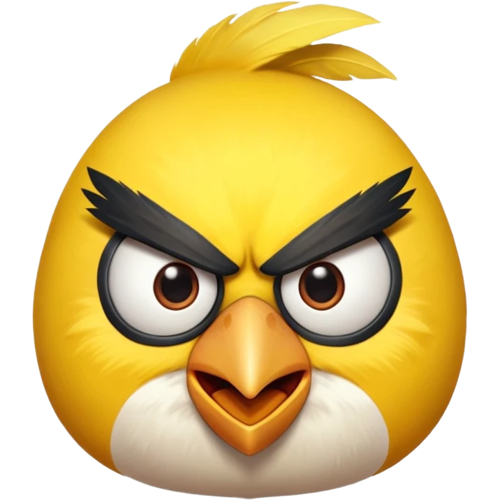 Give me angry bird in yellow color  emoji