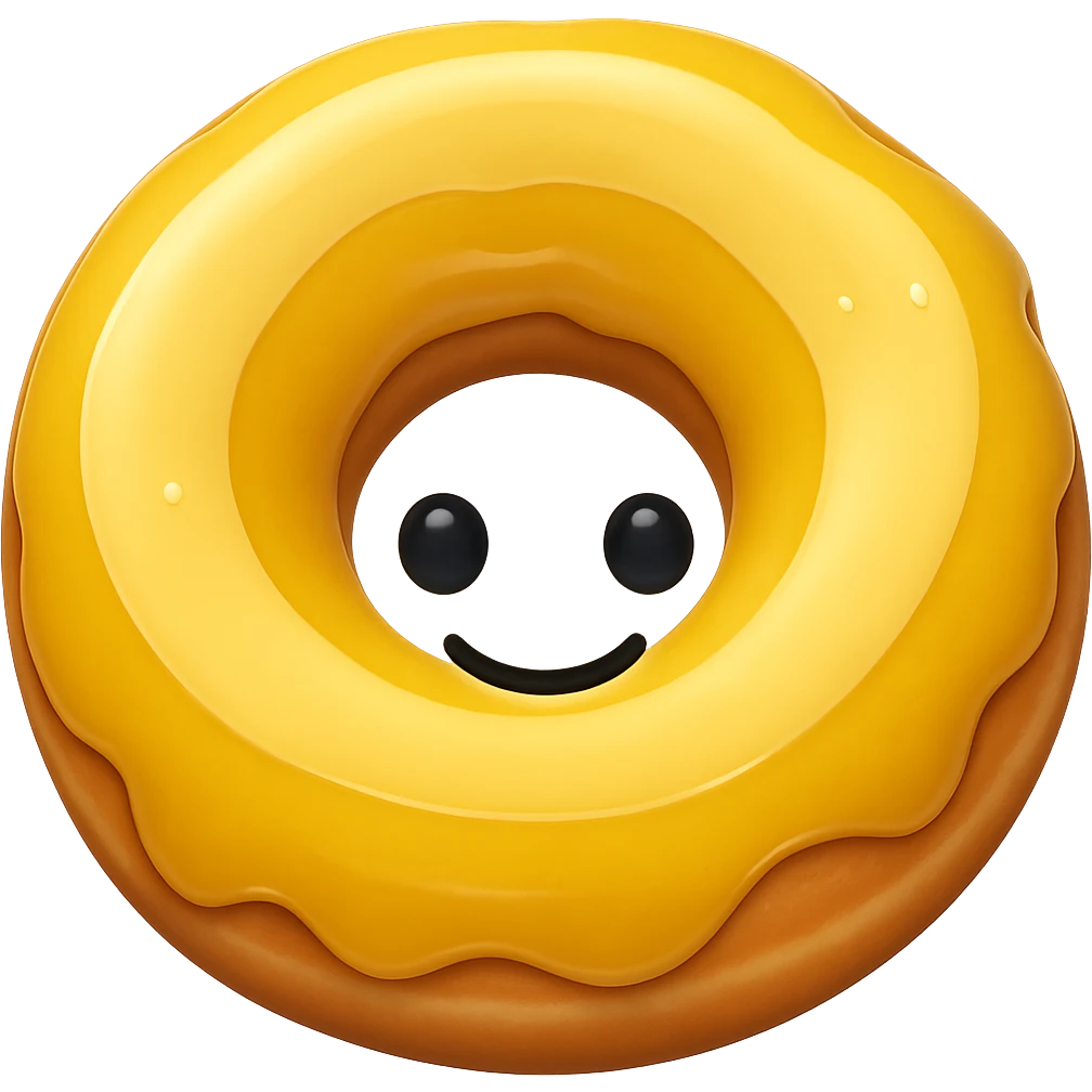 Add a cute smiling face to the banana in the style of apple emojis, keep the emoji style consistent, with no background. emoji