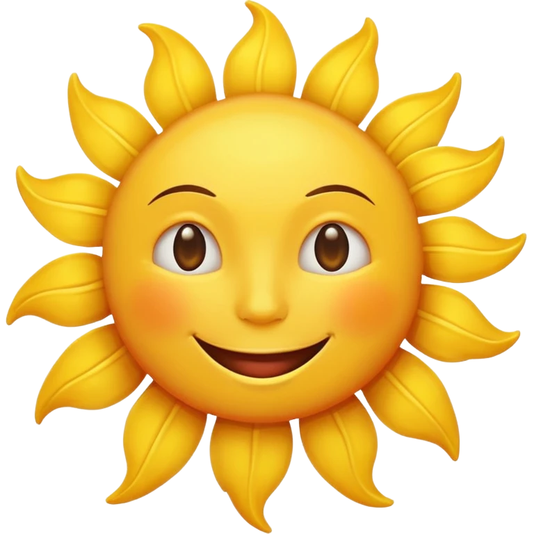 smiling sun emoji, simple and cheerful emoji