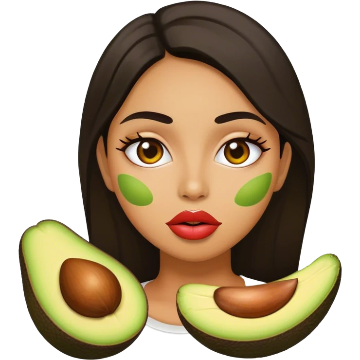 Aguacate con labios grandes emoji