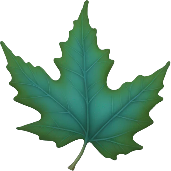 Blue sycamore leaf emoji